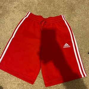 Men’s Adidas Sweat Shorts Red Size Small.